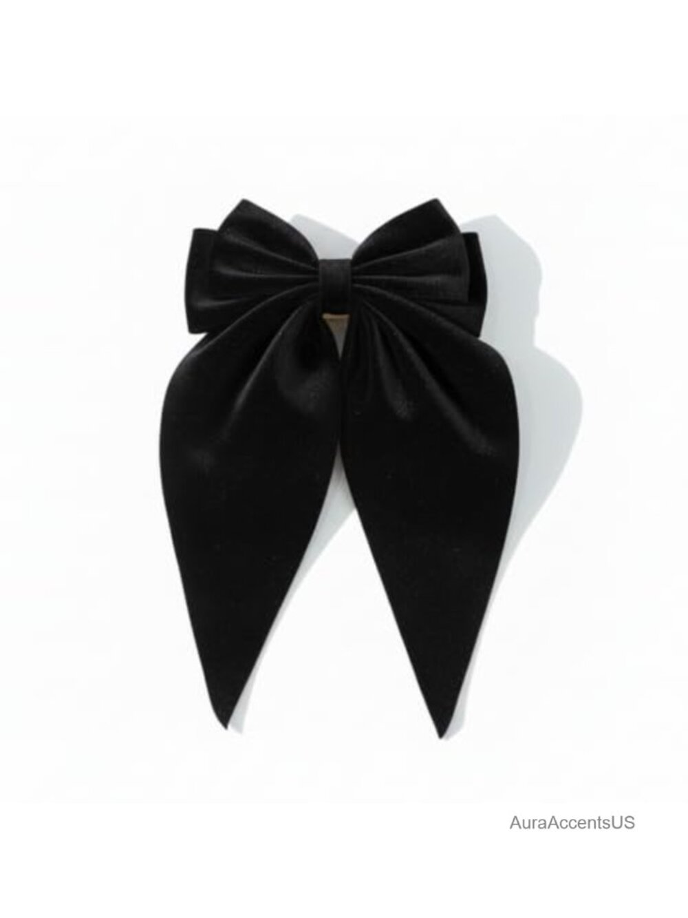 Oversized Velvet Hair Bow Clips Long Tail French Vintage Hair Accessories